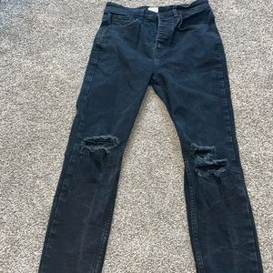 Free people high rise skinny black jean